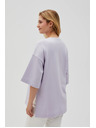 Moodo Lila Damen-Sweatshirt mit Schlitzen Moodo