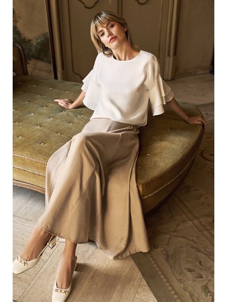 Moodo Moodo Beige Damenrock