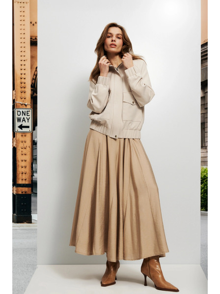 Moodo Moodo Beige Damenrock