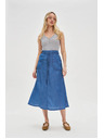 Moodo Blauer Denim-Damenrock Moodo