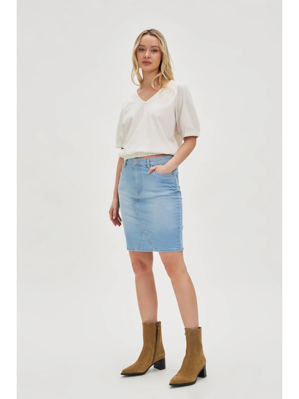 Moodo Blauer Damen Jeans-Rock Moodo