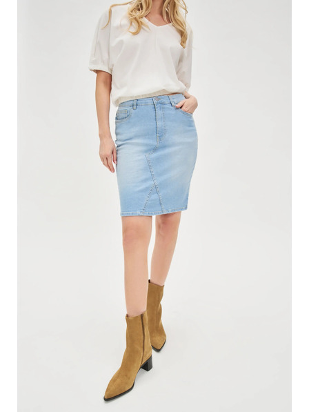 Moodo Blauer Damen Jeans-Rock Moodo