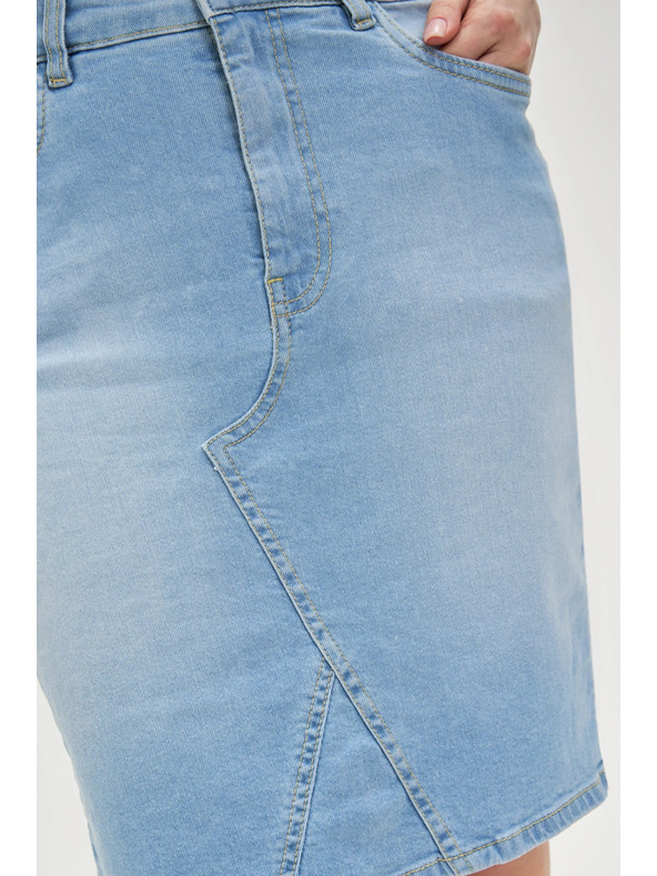 Moodo Blauer Damen Jeans-Rock Moodo