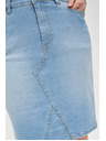 Moodo Blauer Damen Jeans-Rock Moodo