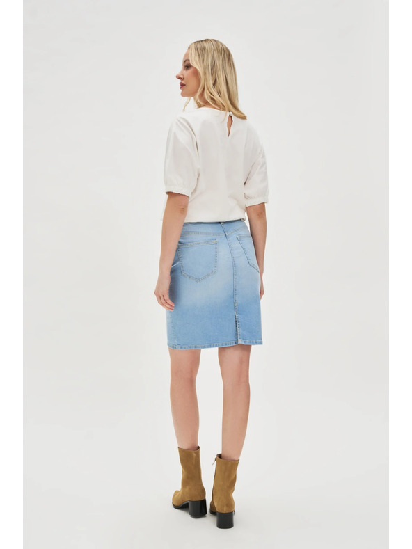 Moodo Blauer Damen Jeans-Rock Moodo