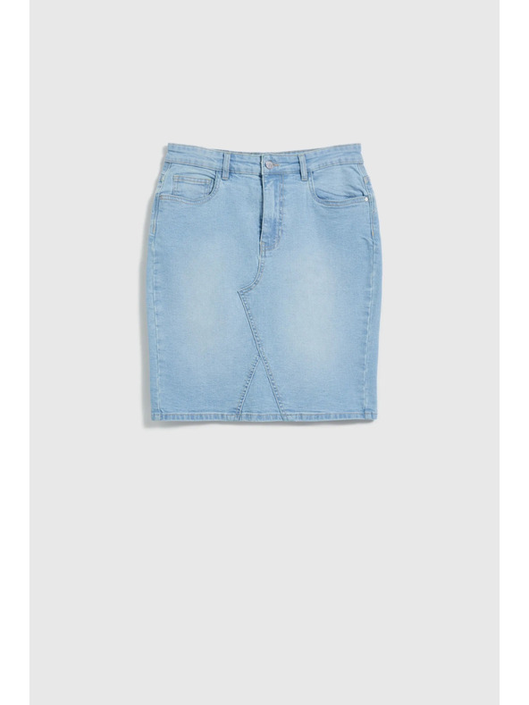 Moodo Blauer Damen Jeans-Rock Moodo