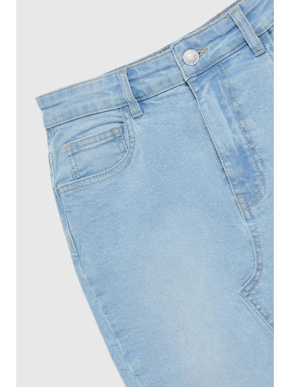 Moodo Blauer Damen Jeans-Rock Moodo