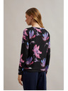 Moodo Lila-schwarzer Blumenpullover
