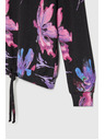 Moodo Lila-schwarzer Blumenpullover