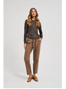Moodo Brauner melierter Damenpullover