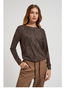 Moodo Brauner melierter Damenpullover
