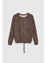 Moodo Brauner melierter Damenpullover