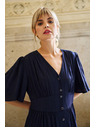 Moodo Dunkelblaues Damenkleid Moodo