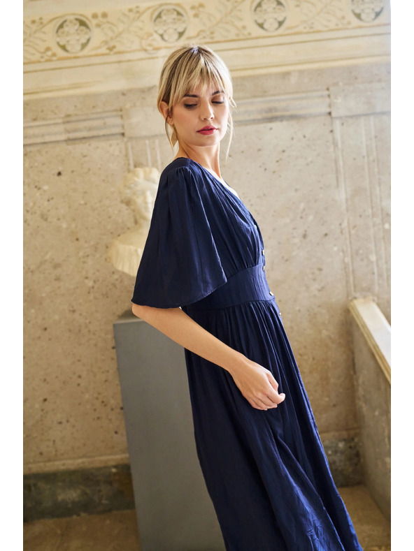 Moodo Dunkelblaues Damenkleid Moodo