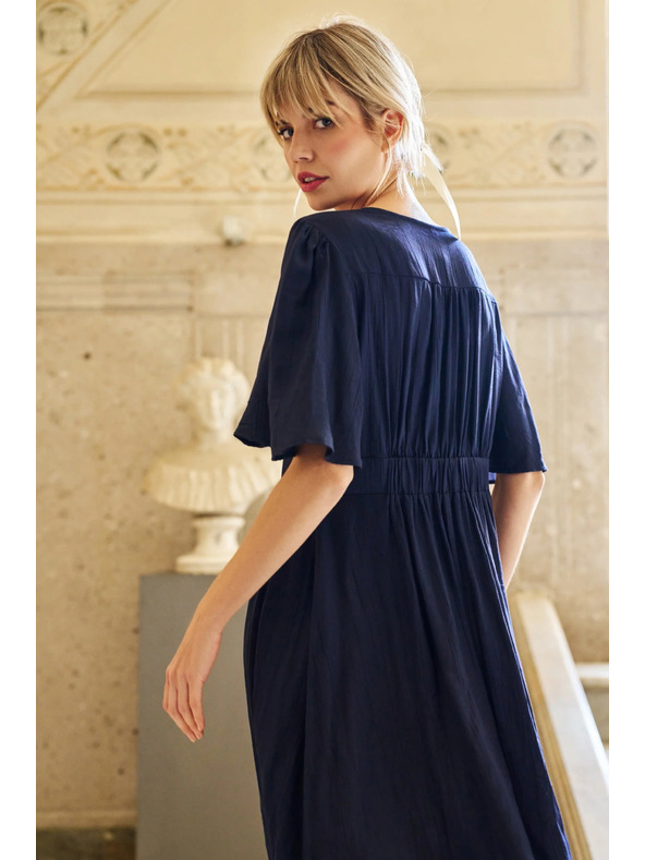 Moodo Dunkelblaues Damenkleid Moodo