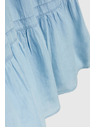 Moodo Hellblaues Midi-Kleid mit Volants Moodo