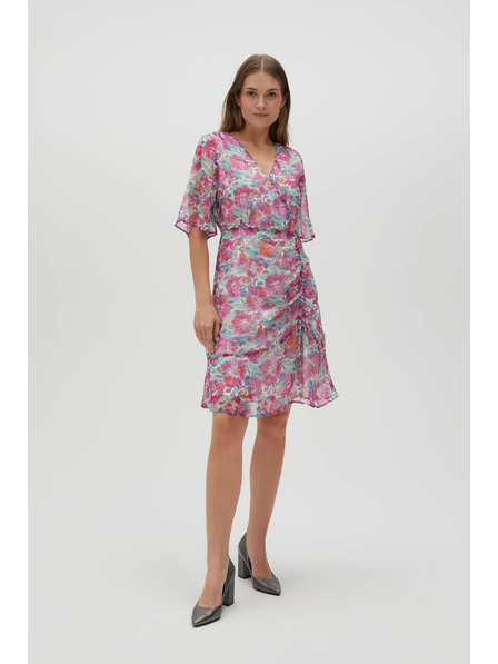 Moodo Fuchsiafarbenes Damenkleid Moodo