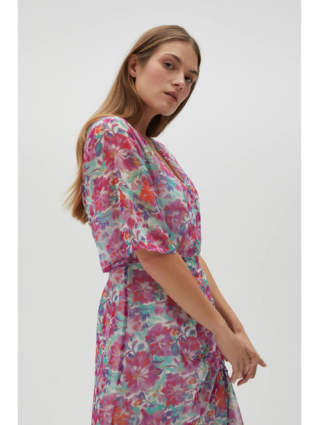 Moodo Fuchsiafarbenes Damenkleid Moodo