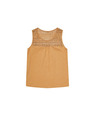 Moodo Beige Bluse mit Muster ärmellos