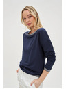 Moodo Dunkelblau Damen-Langarm-T-Shirt Moodo