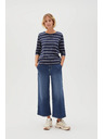 Moodo Dunkelblau Damen-Langarm-T-Shirt Moodo