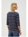 Moodo Dunkelblau Damen-Langarm-T-Shirt Moodo