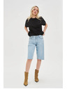 Moodo Schwarzes Damen Long Shirt Moodo