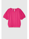 Moodo Fuchsiafarbenes Damen-T-Shirt aus Baumwolle Moodo