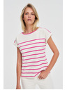 Moodo Fuchsiafarbenes Damen-T-Shirt Moodo