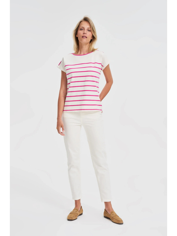 Moodo Fuchsiafarbenes Damen-T-Shirt Moodo