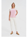 Moodo Fuchsiafarbenes Damen-T-Shirt Moodo