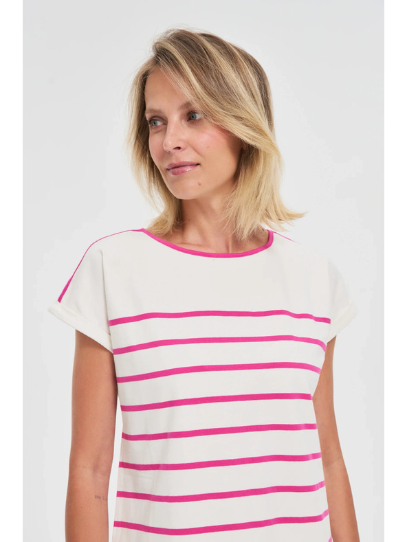 Moodo Fuchsiafarbenes Damen-T-Shirt Moodo