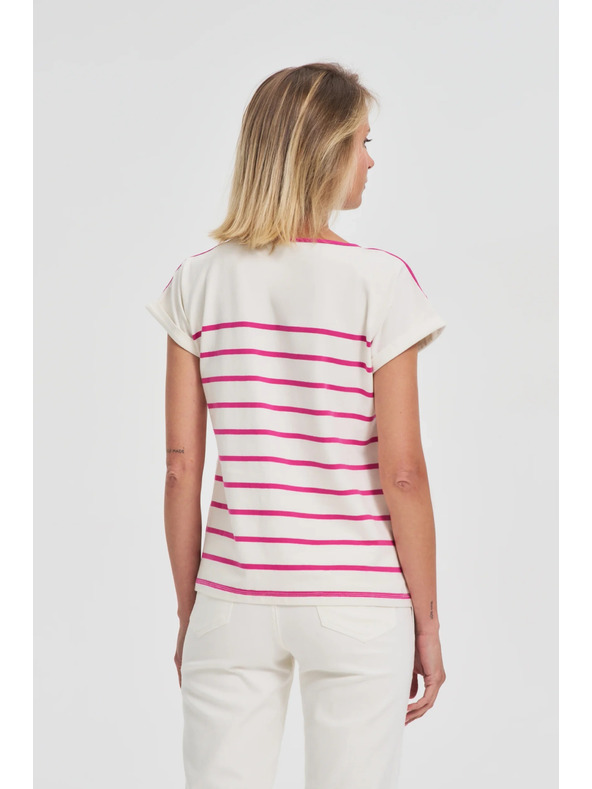 Moodo Fuchsiafarbenes Damen-T-Shirt Moodo