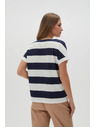 Moodo Blau-weiß gestreiftes Damen-T-Shirt Moodo