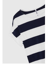 Moodo Blau-weiß gestreiftes Damen-T-Shirt Moodo