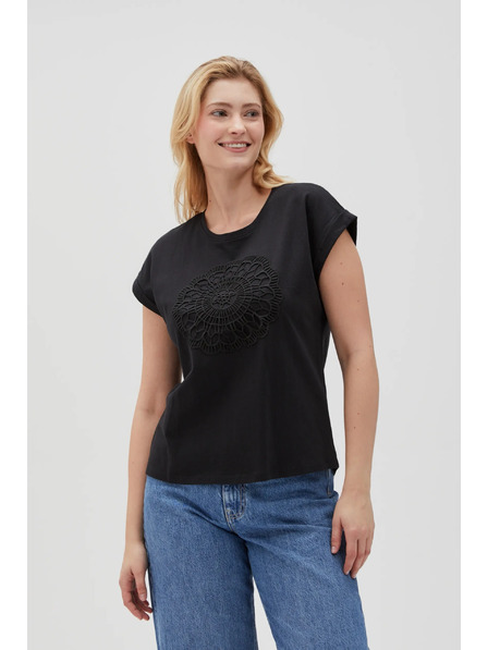 Moodo Schwarzes Damen Long Shirt Moodo