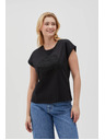 Moodo Schwarzes Damen Long Shirt Moodo