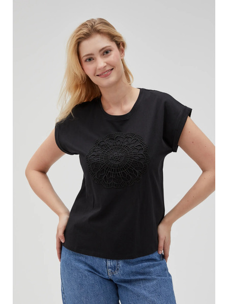Moodo Schwarzes Damen Long Shirt Moodo