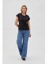 Moodo Schwarzes Damen Long Shirt Moodo