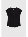 Moodo Schwarzes Damen Long Shirt Moodo
