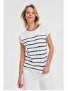 Moodo Dunkelblaues Damen T-Shirt Moodo