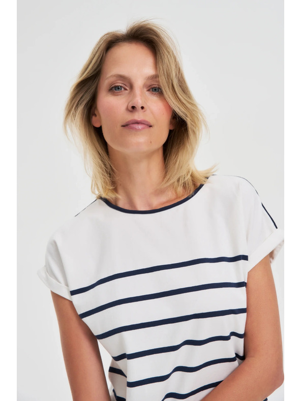 Moodo Dunkelblaues Damen T-Shirt Moodo