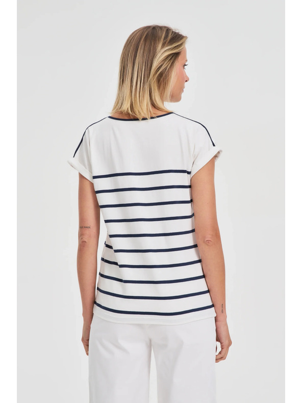 Moodo Dunkelblaues Damen T-Shirt Moodo