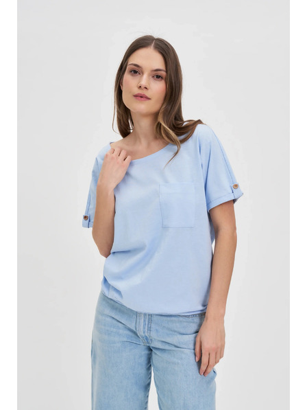 Moodo Hellblaues Damen Moodo T-Shirt