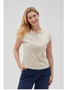 Moodo Hellbeiges Damen-T-Shirt Moodo