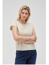 Moodo Hellbeiges Damen-T-Shirt Moodo