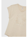 Moodo Hellbeiges Damen-T-Shirt Moodo