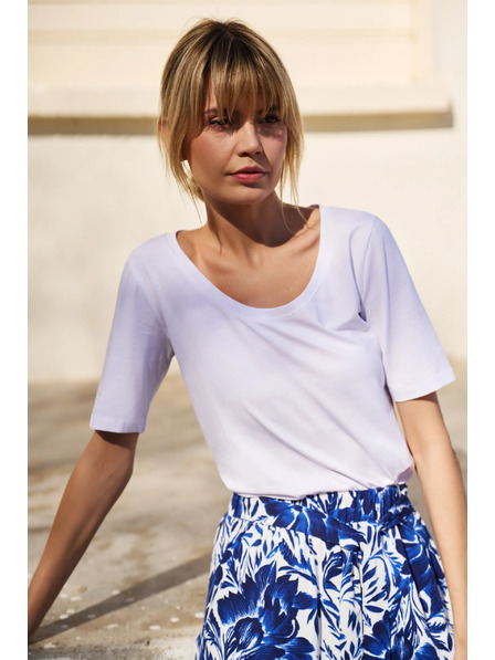 Moodo Weißes Damen-T-Shirt Moodo