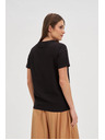 Moodo Schwarzes Damen-T-Shirt Moodo