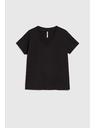 Moodo Schwarzes Damen-T-Shirt Moodo